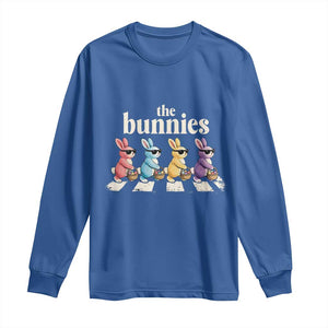 The Bunnies Parody Crossing Rabbits Graphic Long Sleeve Shirt Funny Easter Pop Culture Style Cute Bunny Gift TS02 Royal Blue Print Your Wear