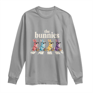 The Bunnies Parody Crossing Rabbits Graphic Long Sleeve Shirt Funny Easter Pop Culture Style Cute Bunny Gift TS02 Sport Gray Print Your Wear