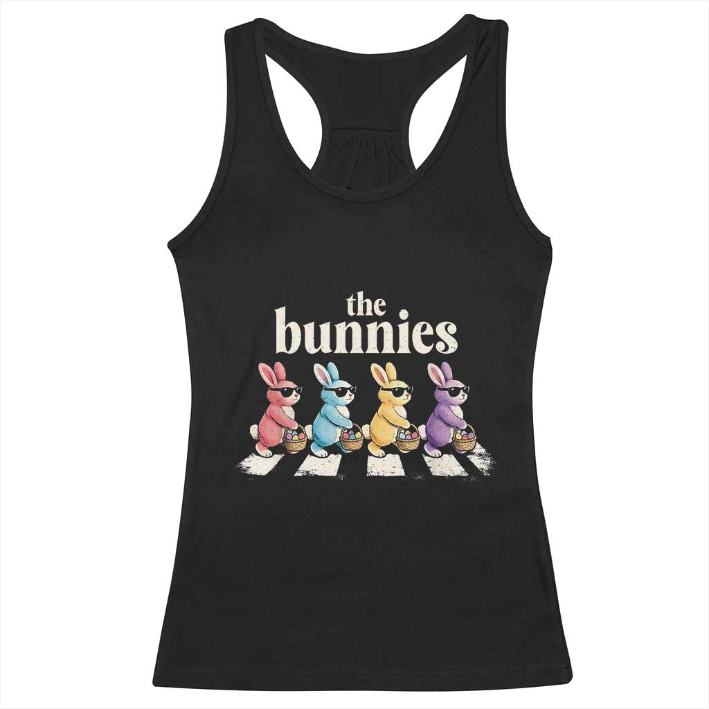 The Bunnies Parody Crossing Rabbits Graphic Racerback Tank Top Funny Easter Pop Culture Style Cute Bunny Gift TS02 Black Print Your Wear