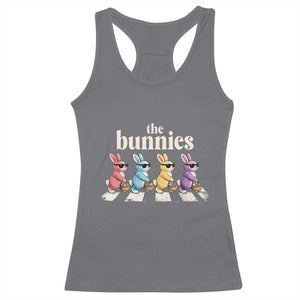 The Bunnies Parody Crossing Rabbits Graphic Racerback Tank Top Funny Easter Pop Culture Style Cute Bunny Gift TS02 Charcoal Print Your Wear