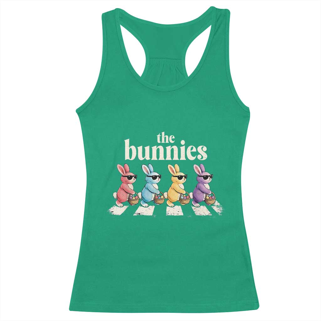 The Bunnies Parody Crossing Rabbits Graphic Racerback Tank Top Funny Easter Pop Culture Style Cute Bunny Gift TS02 Irish Green Print Your Wear
