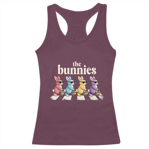 The Bunnies Parody Crossing Rabbits Graphic Racerback Tank Top Funny Easter Pop Culture Style Cute Bunny Gift TS02 Maroon Print Your Wear
