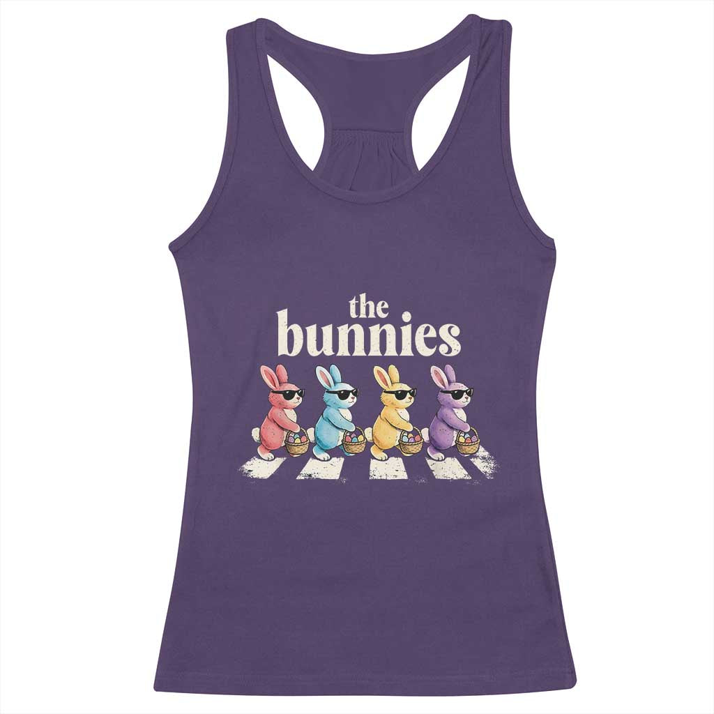 The Bunnies Parody Crossing Rabbits Graphic Racerback Tank Top Funny Easter Pop Culture Style Cute Bunny Gift TS02 Purple Print Your Wear