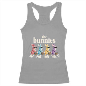 The Bunnies Parody Crossing Rabbits Graphic Racerback Tank Top Funny Easter Pop Culture Style Cute Bunny Gift TS02 Sport Gray Print Your Wear