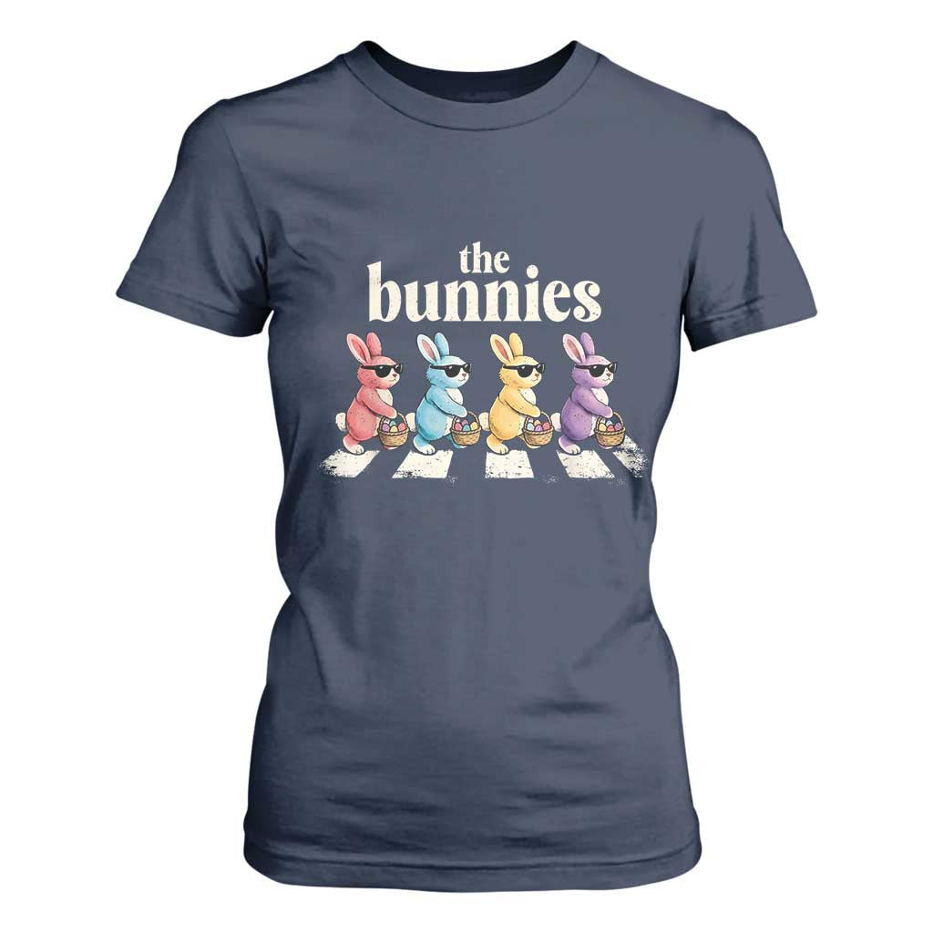 The Bunnies Parody Crossing Rabbits Graphic T Shirt For Women Funny Easter Pop Culture Style Cute Bunny Gift TS02 Navy Print Your Wear