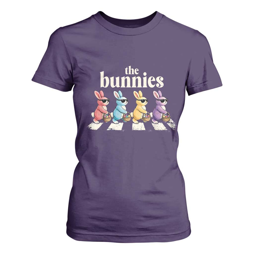 The Bunnies Parody Crossing Rabbits Graphic T Shirt For Women Funny Easter Pop Culture Style Cute Bunny Gift TS02 Purple Print Your Wear
