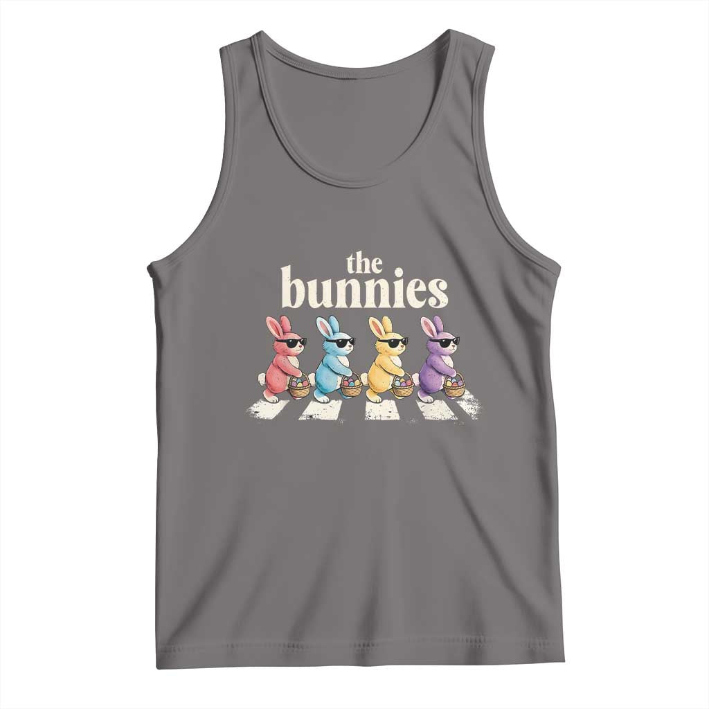 The Bunnies Parody Crossing Rabbits Graphic Tank Top Funny Easter Pop Culture Style Cute Bunny Gift TS02 Deep Heather Print Your Wear