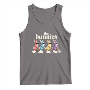 The Bunnies Parody Crossing Rabbits Graphic Tank Top Funny Easter Pop Culture Style Cute Bunny Gift TS02 Deep Heather Print Your Wear