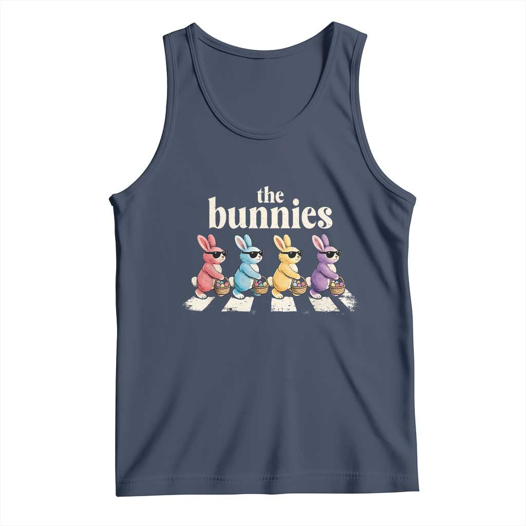 The Bunnies Parody Crossing Rabbits Graphic Tank Top Funny Easter Pop Culture Style Cute Bunny Gift TS02 Navy Print Your Wear