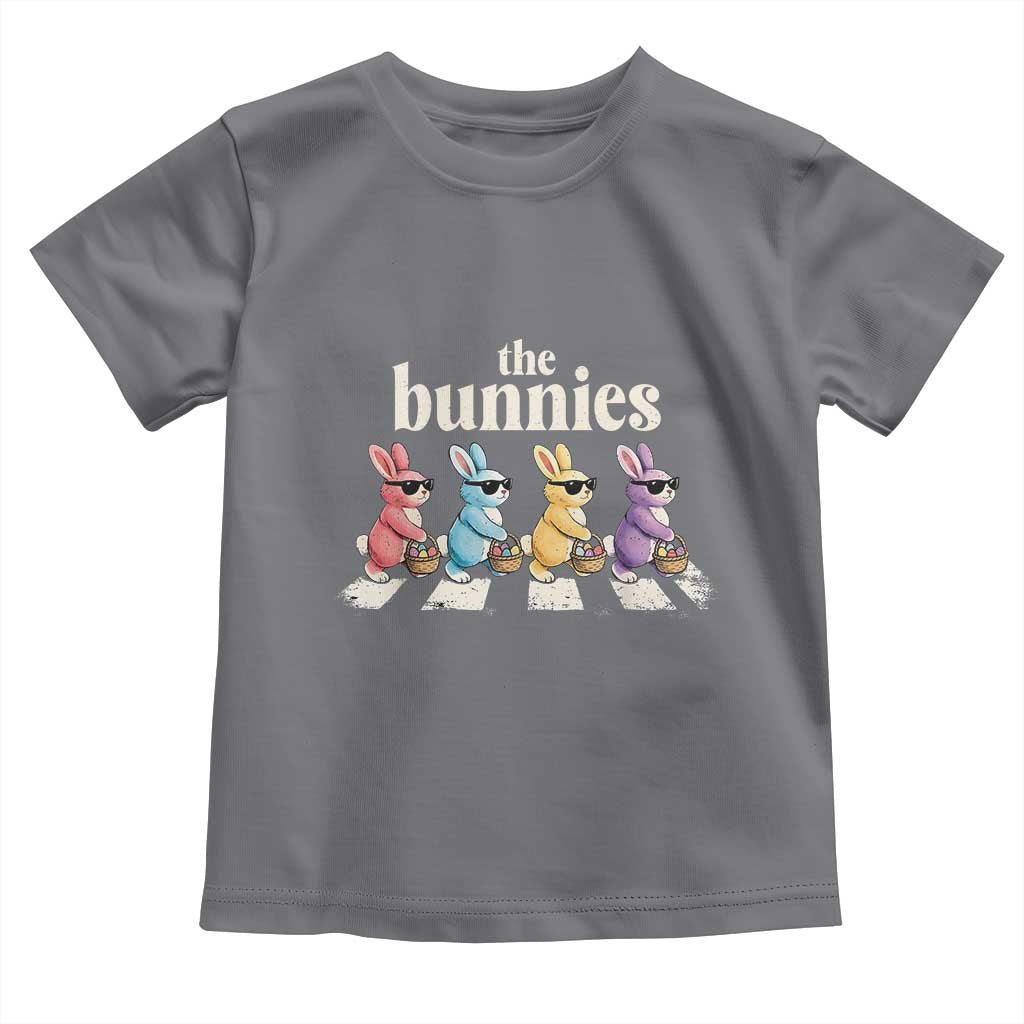 The Bunnies Parody Crossing Rabbits Graphic Toddler T Shirt Funny Easter Pop Culture Style Cute Bunny Gift TS02 Charcoal Print Your Wear