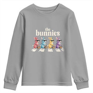 The Bunnies Parody Crossing Rabbits Graphic Youth Sweatshirt Funny Easter Pop Culture Style Cute Bunny Gift TS02 Sport Gray Print Your Wear