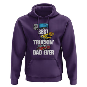 Trucker Dad Hoodie Best Trucking Dad Ever Truck Driver Father's Day TS02 Purple Print Your Wear
