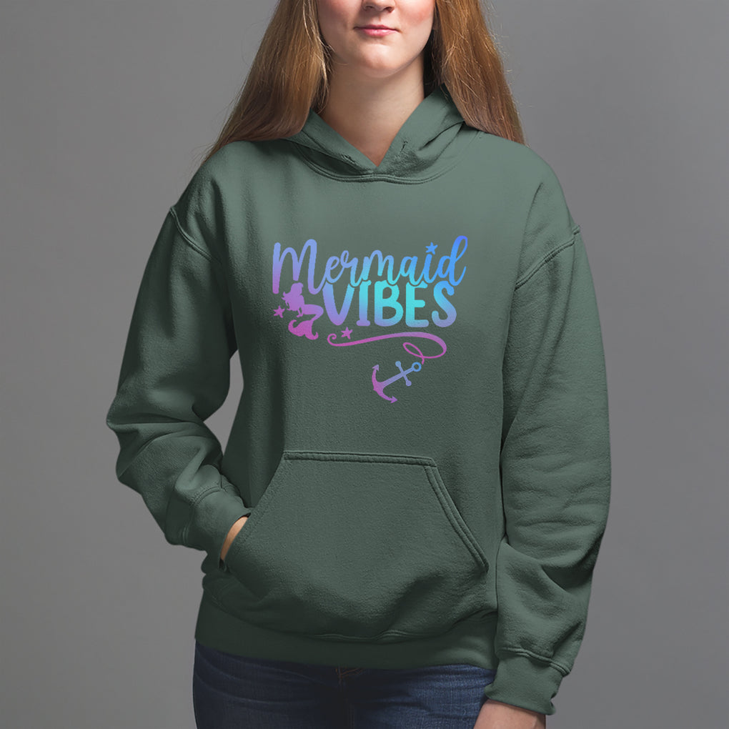 Mermaid Vibes For Women Girl Mythical Creature Hoodie TS02 Dark Forest Green Printyourwear