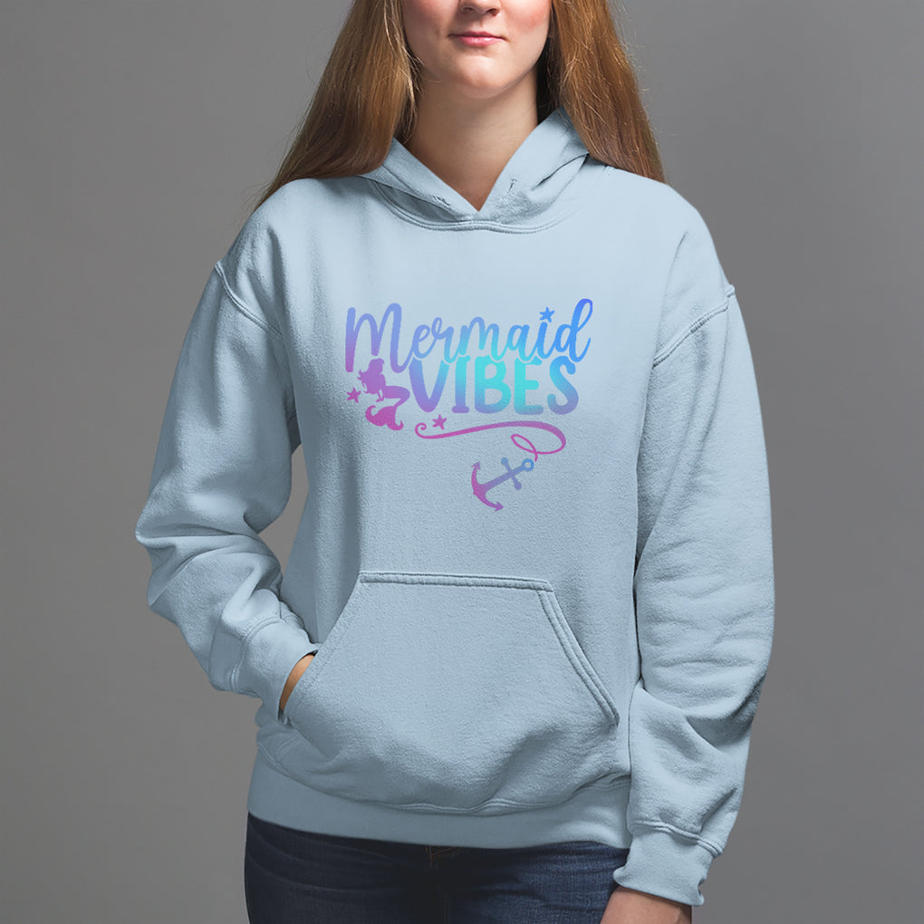 Mermaid Vibes For Women Girl Mythical Creature Hoodie TS02 Light Blue Printyourwear