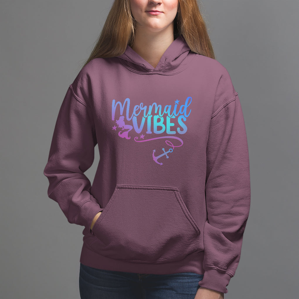 Mermaid Vibes For Women Girl Mythical Creature Hoodie TS02 Maroon Printyourwear