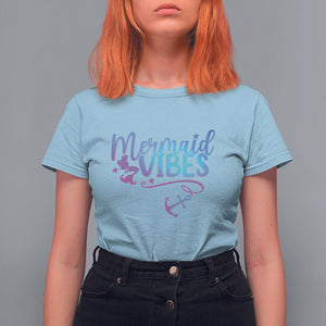 Mermaid Vibes For Women Girl Mythical Creature T Shirt For Women TS02 Light Blue Printyourwear