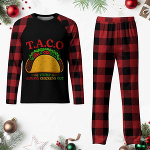 Funny TACO Trump Always Chickens Out Plaid Pajama Set Funny Political Satire Tacos Lover TS02 Buffalo Plaid Print Your Wear