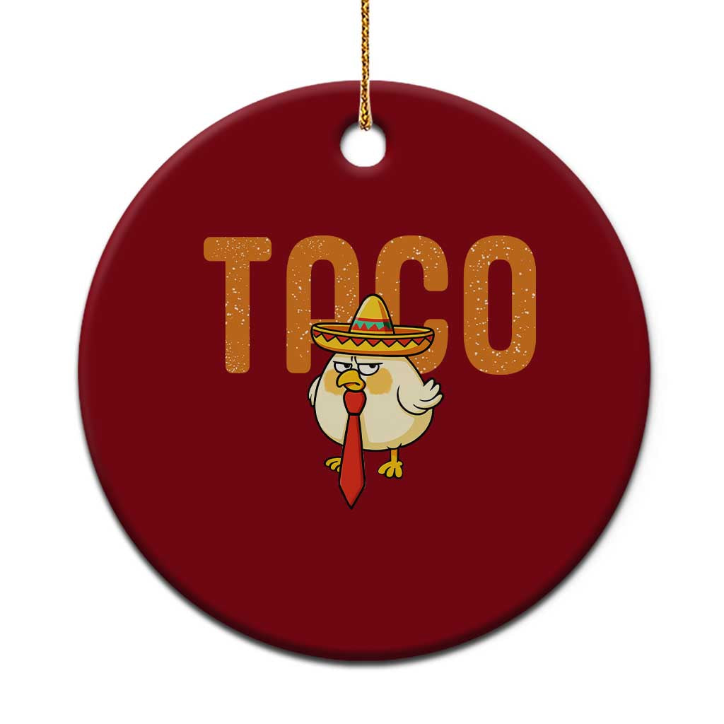 TACO Chicken in Sombrero Ceramic Ornament Funny Mexican Food TS02 1pc Red Print Your Wear