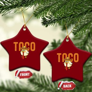 TACO Chicken in Sombrero Ceramic Ornament Funny Mexican Food TS02 Print Your Wear