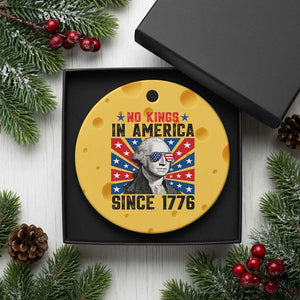 No Kings in America Since 1776 Ceramic Ornament Founding Fathers George Washington Patriotic TS02 1pc Yellow Cheese Print Your Wear