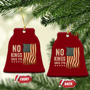 No Kings Since 1776 Ceramic Ornament Patriotic 4th Of July Distressed American Flag TS02 Print Your Wear