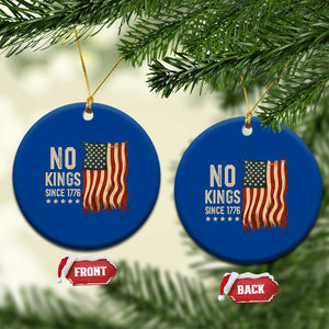 No Kings Since 1776 Ceramic Ornament Patriotic 4th Of July Distressed American Flag TS02 1pc Blue Print Your Wear