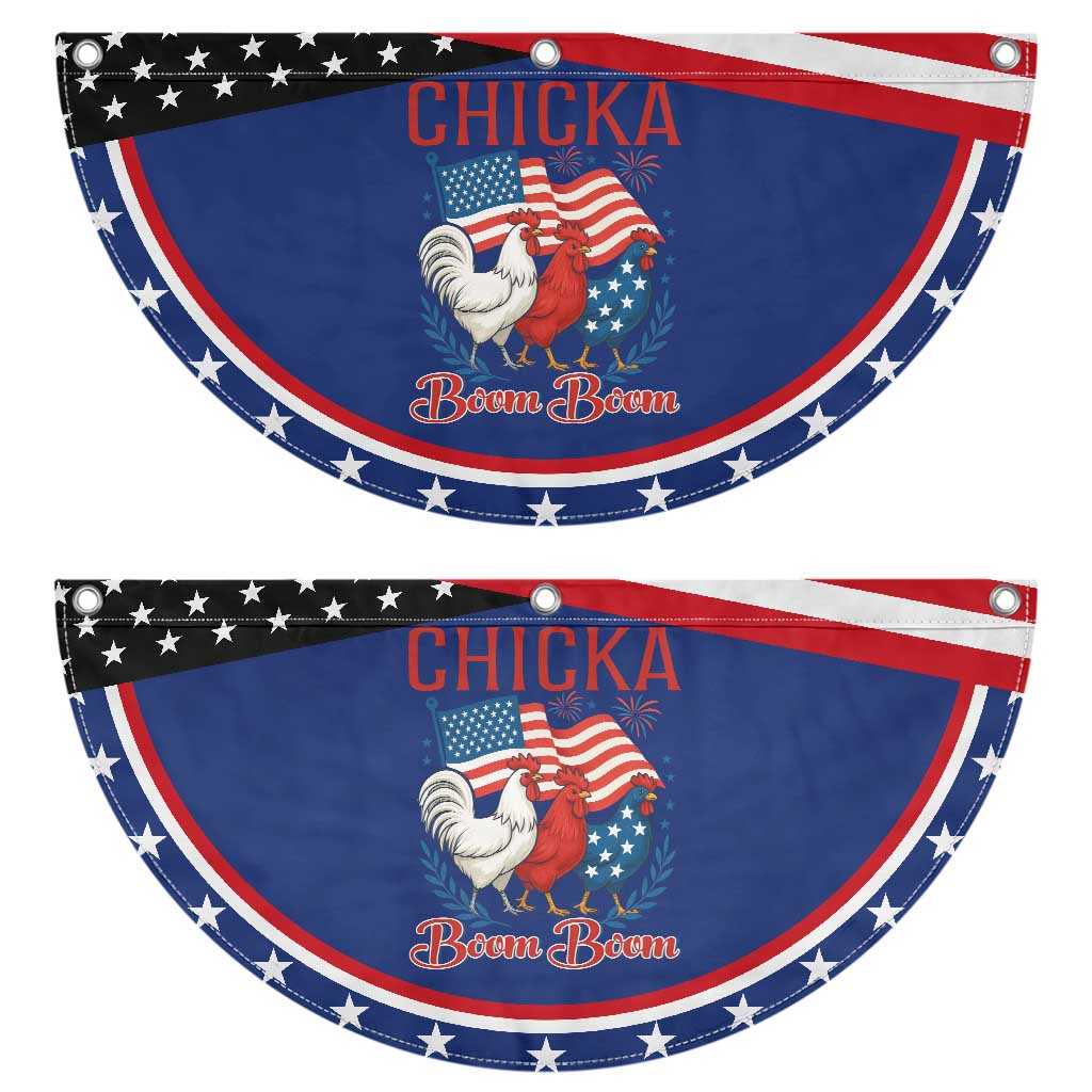 Chicka Boom Boom American Chicken Patriotic Fan Flag Funny 4th of July Red White and Blue Farm