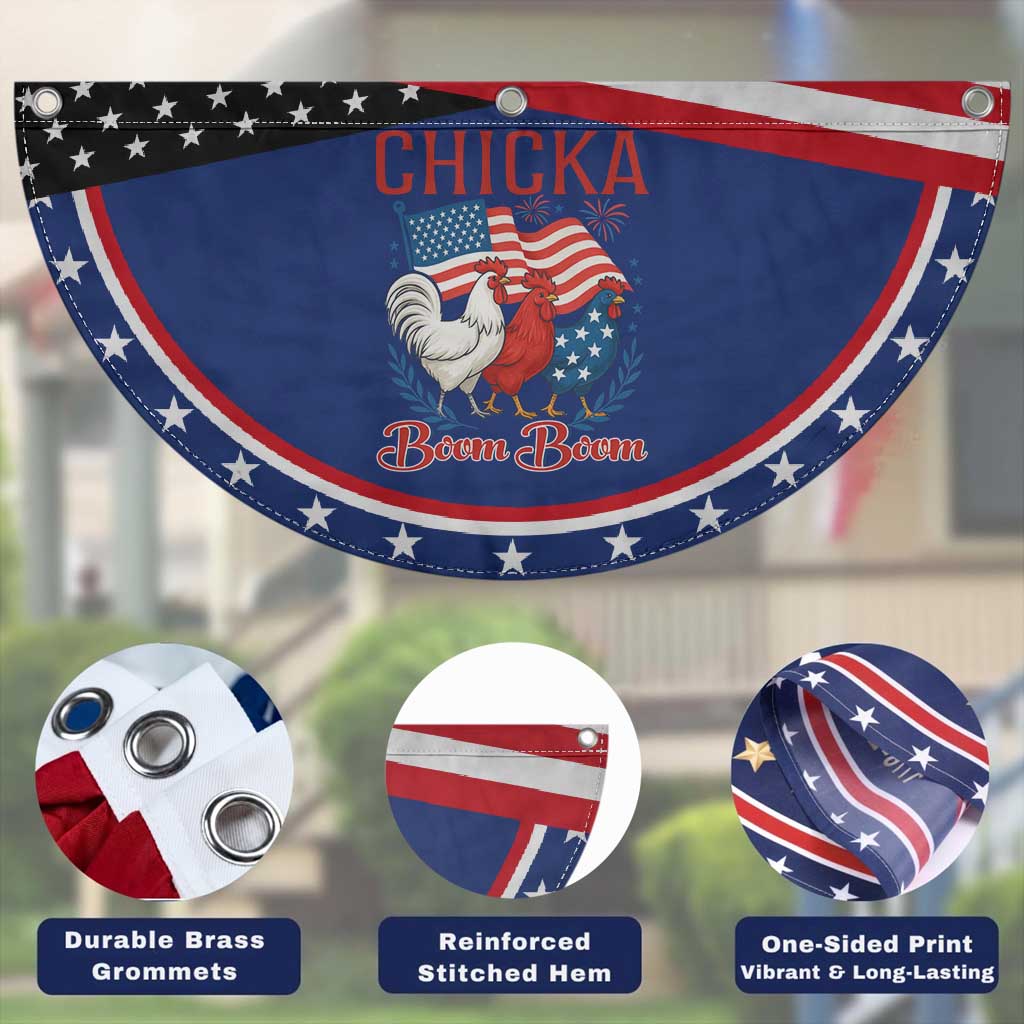 Chicka Boom Boom American Chicken Patriotic Fan Flag Funny 4th of July Red White and Blue Farm
