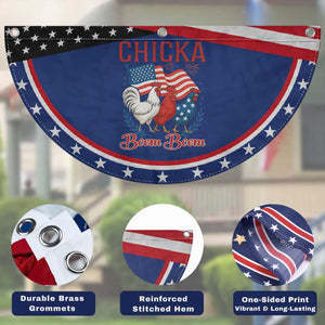Chicka Boom Boom American Chicken Patriotic Fan Flag Funny 4th of July Red White and Blue Farm