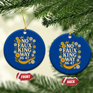 No Faux King Way 8647 Ceramic Ornament Subtle Resist 70s Retro Floral TS02 1pc Blue Print Your Wear