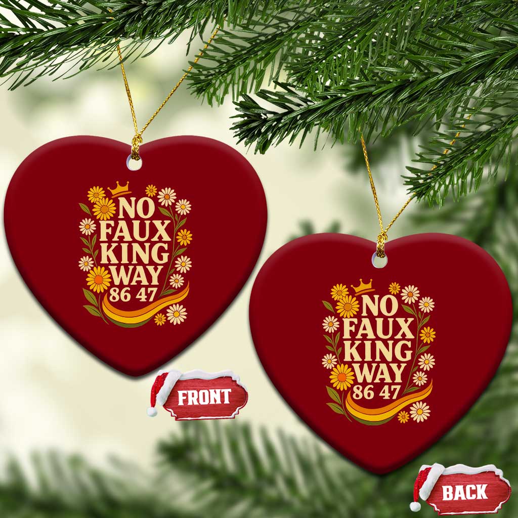 No Faux King Way 8647 Ceramic Ornament Subtle Resist 70s Retro Floral TS02 Print Your Wear