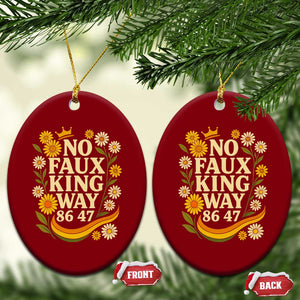 No Faux King Way 8647 Ceramic Ornament Subtle Resist 70s Retro Floral TS02 Print Your Wear