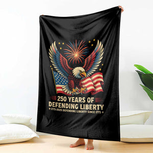 Patriotic Eagle US Army 250th Anniversary Throw Blanket 250 Years of Defending Liberty 1775 2025 TS02 Print Your Wear