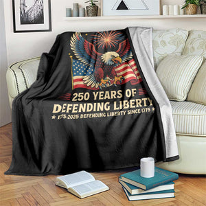 Patriotic Eagle US Army 250th Anniversary Throw Blanket 250 Years of Defending Liberty 1775 2025 TS02 Print Your Wear