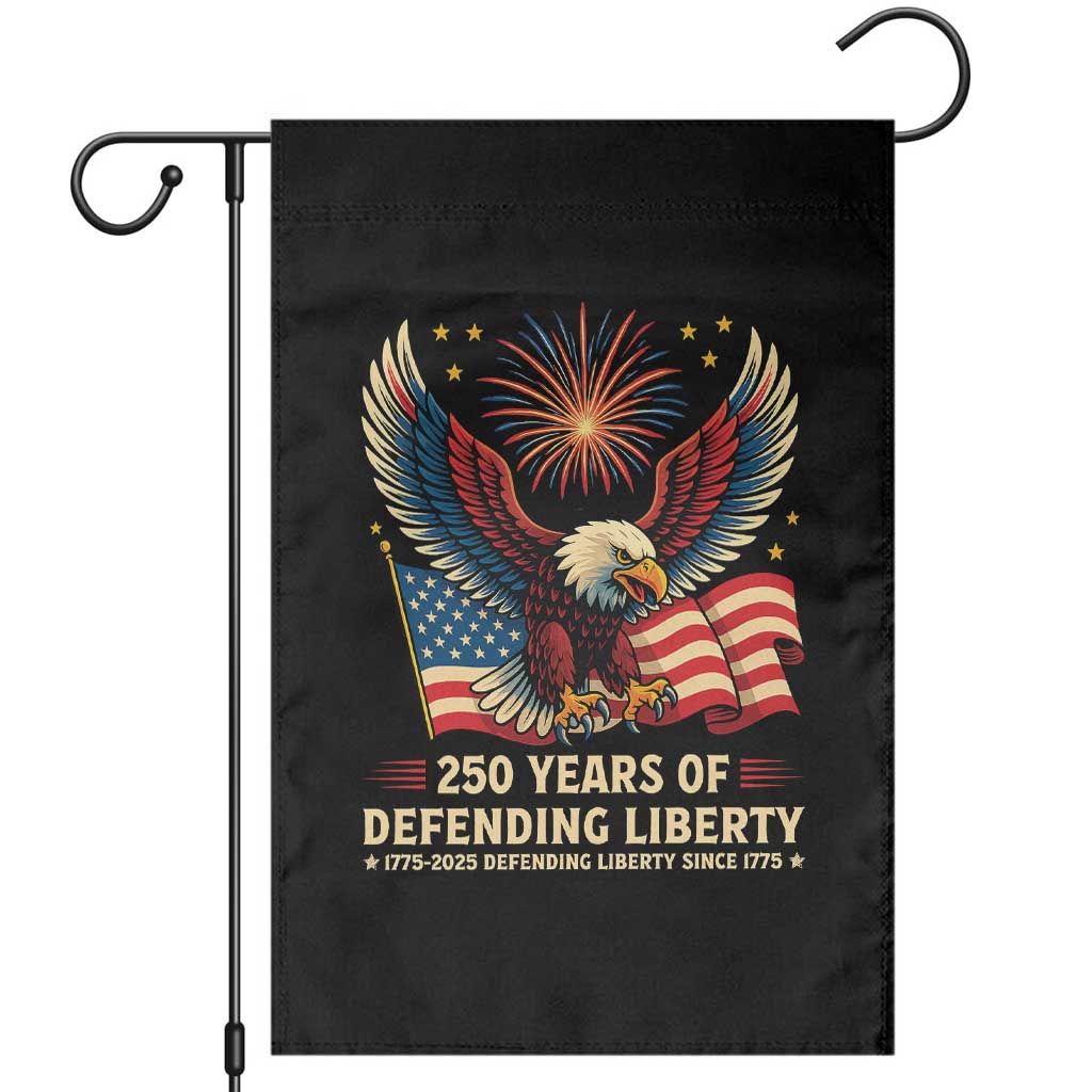 Patriotic Eagle US Army 250th Anniversary Garden Flag 250 Years of Defending Liberty 1775 2025 TS02 Black Print Your Wear