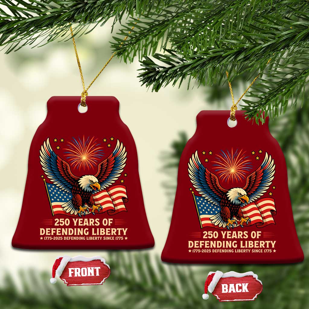 Patriotic Eagle US Army 250th Anniversary Ceramic Ornament 250 Years of Defending Liberty 1775 2025 TS02 Print Your Wear