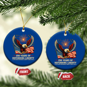 Patriotic Eagle US Army 250th Anniversary Ceramic Ornament 250 Years of Defending Liberty 1775 2025 TS02 1pc Blue Print Your Wear