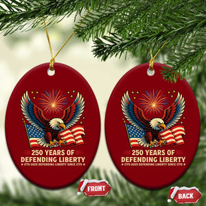 Patriotic Eagle US Army 250th Anniversary Ceramic Ornament 250 Years of Defending Liberty 1775 2025 TS02 Print Your Wear