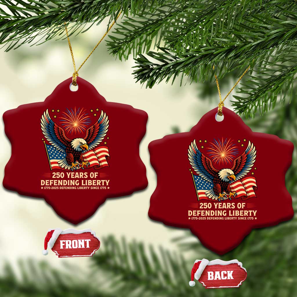 Patriotic Eagle US Army 250th Anniversary Ceramic Ornament 250 Years of Defending Liberty 1775 2025 TS02 Print Your Wear