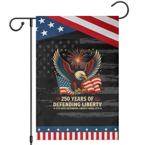 Patriotic Eagle US Army 250th Anniversary Garden Flag 250 Years of Defending Liberty 1775 2025 TS02 Distressed Black Blue Print Your Wear