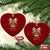 Red White and Feral Raccoon Ceramic Ornament Funny Patriotic Animal 4th of July TS02 Print Your Wear