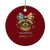 Red White and Feral Raccoon Ceramic Ornament Funny Patriotic Animal 4th of July TS02 1pc Red Print Your Wear