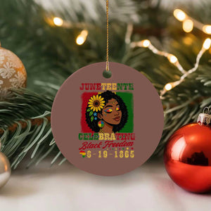 Juneteenth 1865 Black Freedom Celebration Ceramic Ornament Afrocentric Pride Melanin Girl TS02 1pc Mocha Print Your Wear