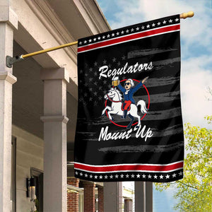 Funny Founding Father Patriotic Drinking Garden Flag Regulators Mount Up 4th of July TS02 Distressed Black Red Print Your Wear