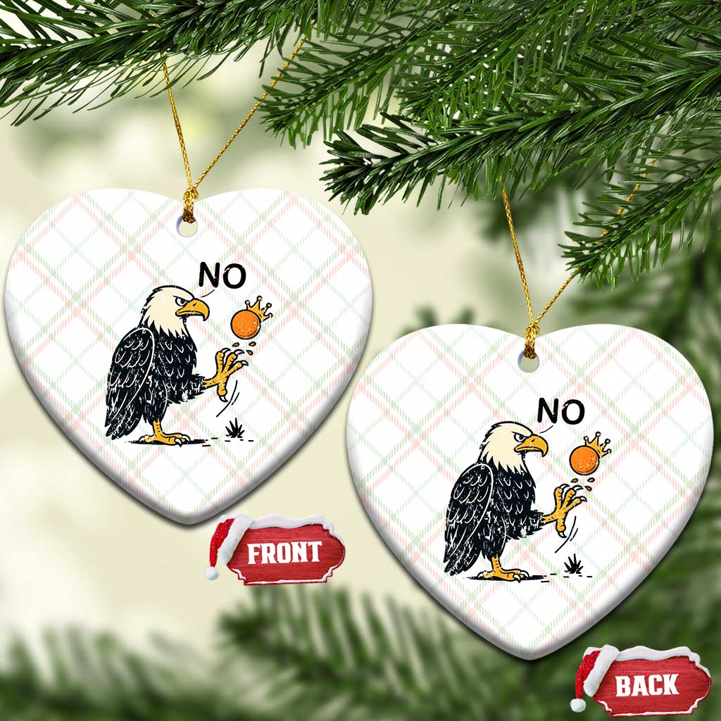 Bald Eagle No Kings In America Ceramic Ornament No Orange We The People Patriotic Political Statement TS02 Print Your Wear