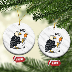 Bald Eagle No Kings In America Ceramic Ornament No Orange We The People Patriotic Political Statement TS02 1pc White Marble Print Your Wear