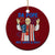 Da Pope Funny 4th of July Ceramic Ornament Red White and Holy Patriotic Catholic TS02 1pc Red Print Your Wear