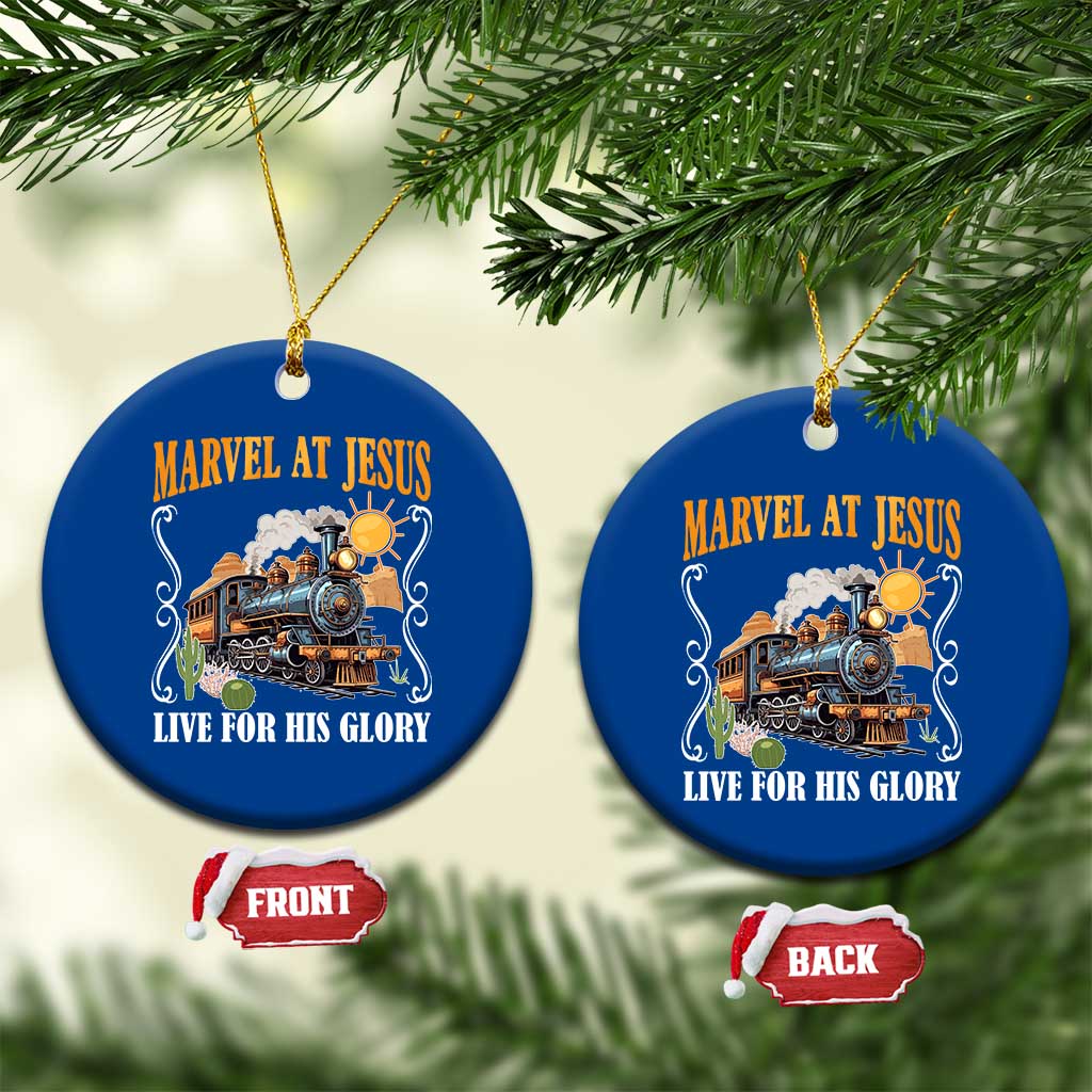 Summer VBS 2025 Ceramic Ornament Marvel at Jesus Live for His Glory Christian Bible Camp TS02 1pc Blue Print Your Wear