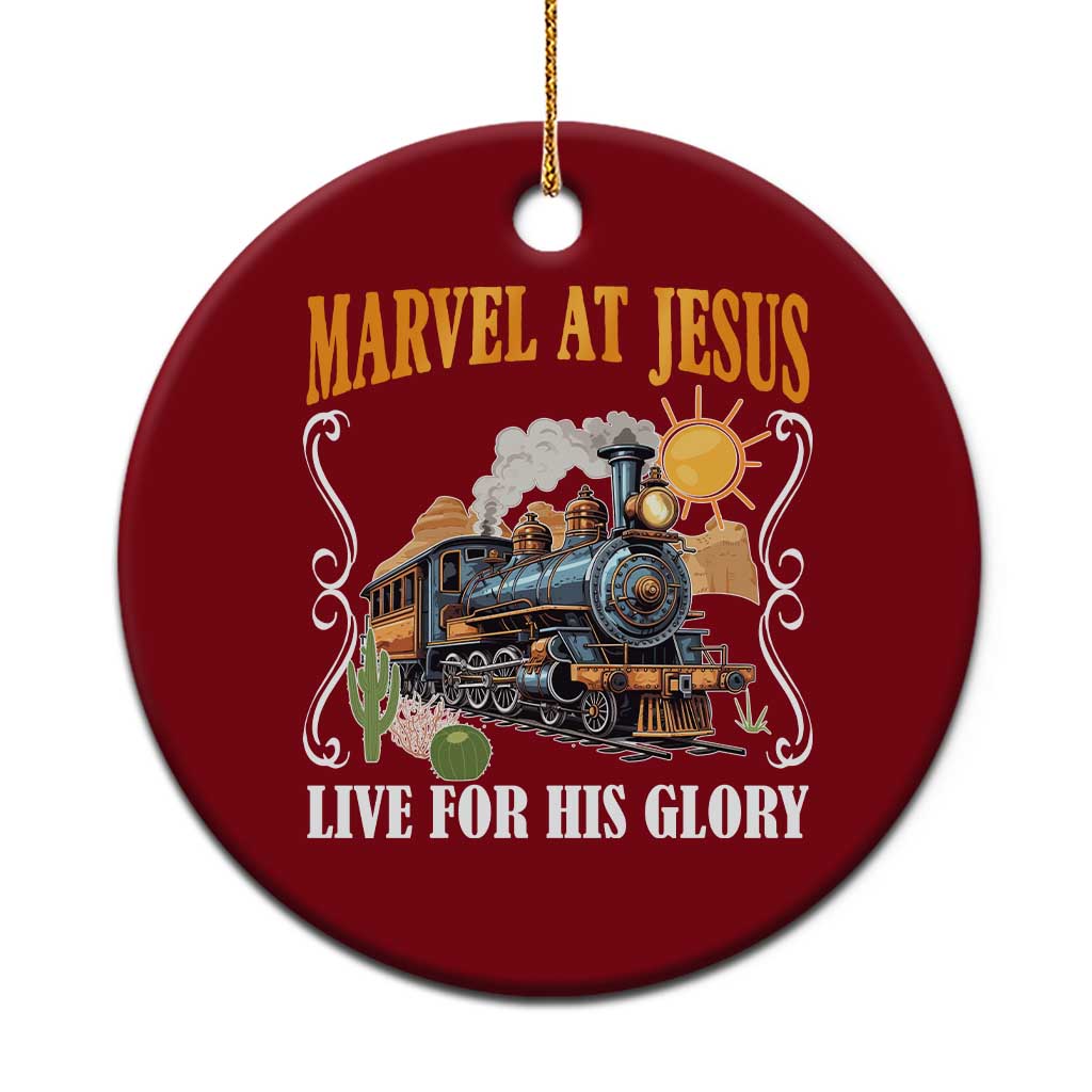 Summer VBS 2025 Ceramic Ornament Marvel at Jesus Live for His Glory Christian Bible Camp TS02 1pc Red Print Your Wear