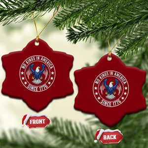 No Kings in America Patriotic Eagle Ceramic Ornament Since 1776 4th of July USA Independence Day TS02 Print Your Wear
